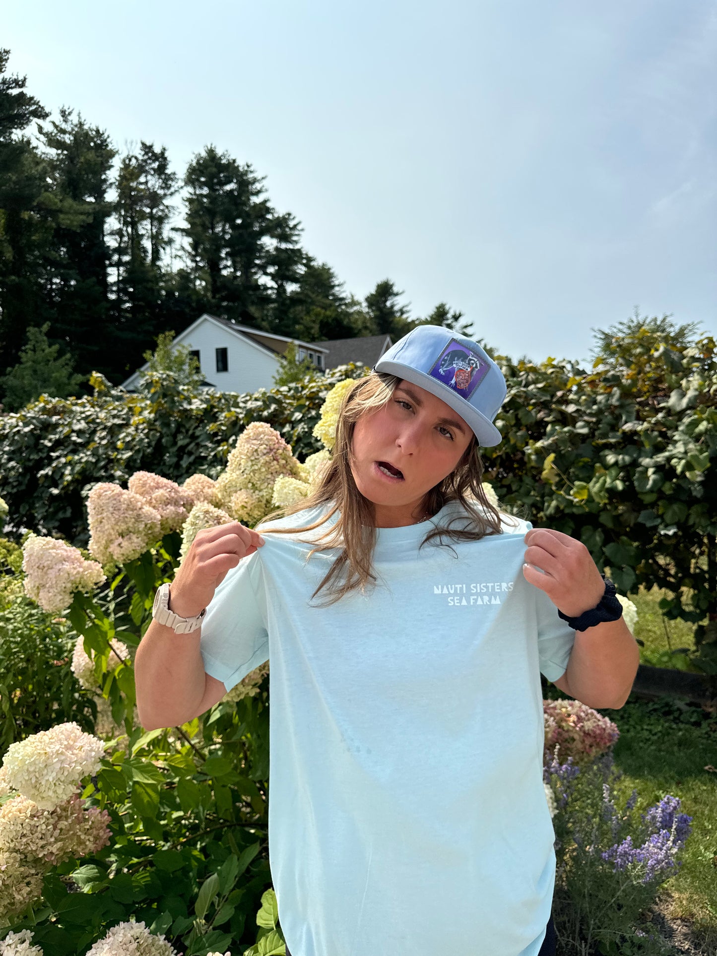 Light Blue Comfort Colors Nauti T